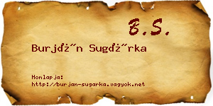 Burján Sugárka névjegykártya